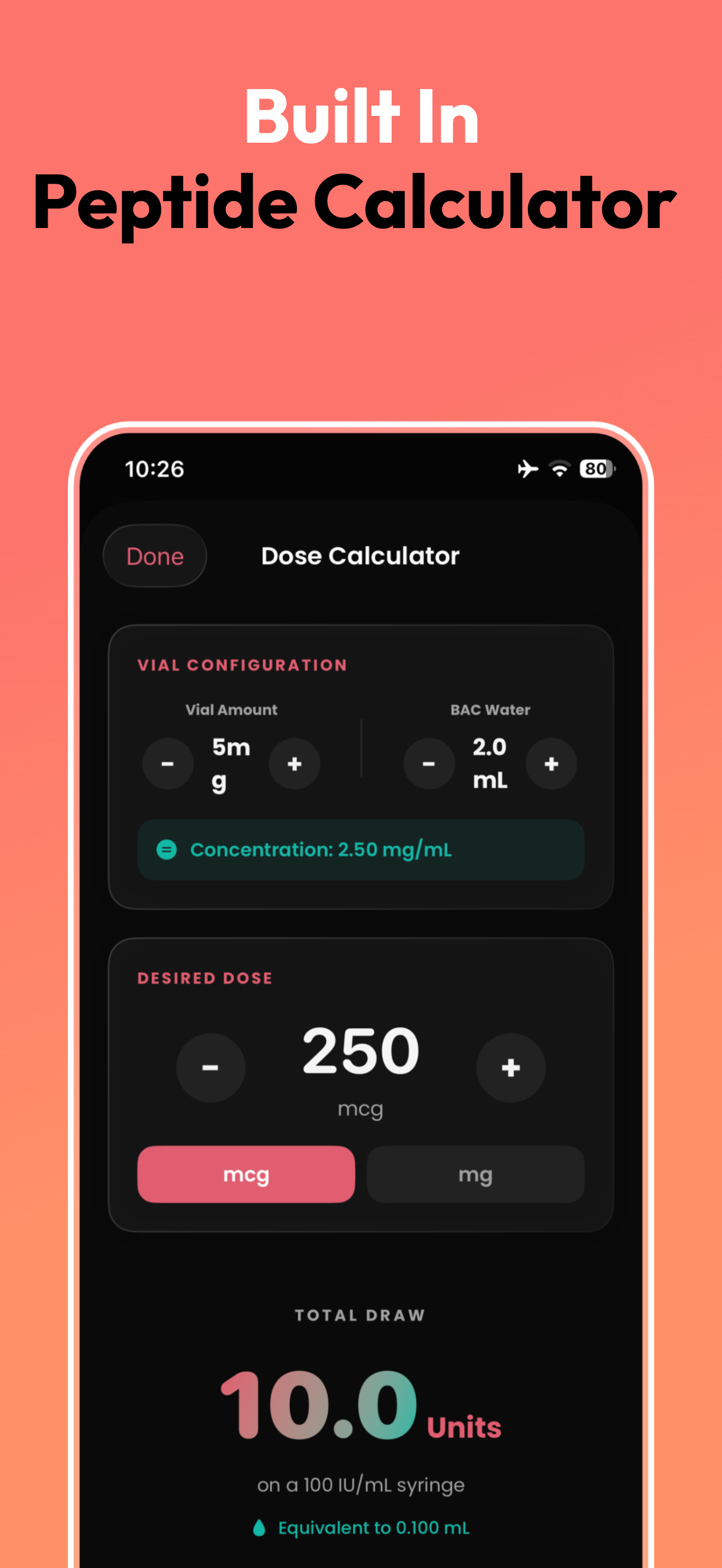 Reconstitution Calculator